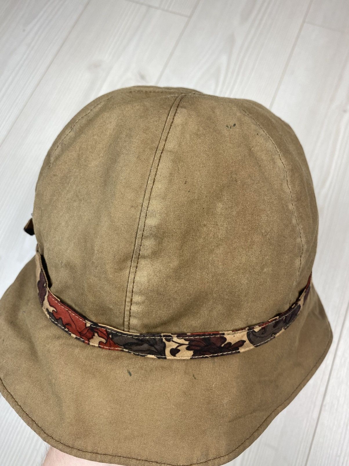 Barbour × Vintage Barbour waxed Panama hat country cottage prints Size ONE SIZE - 3 Thumbnail