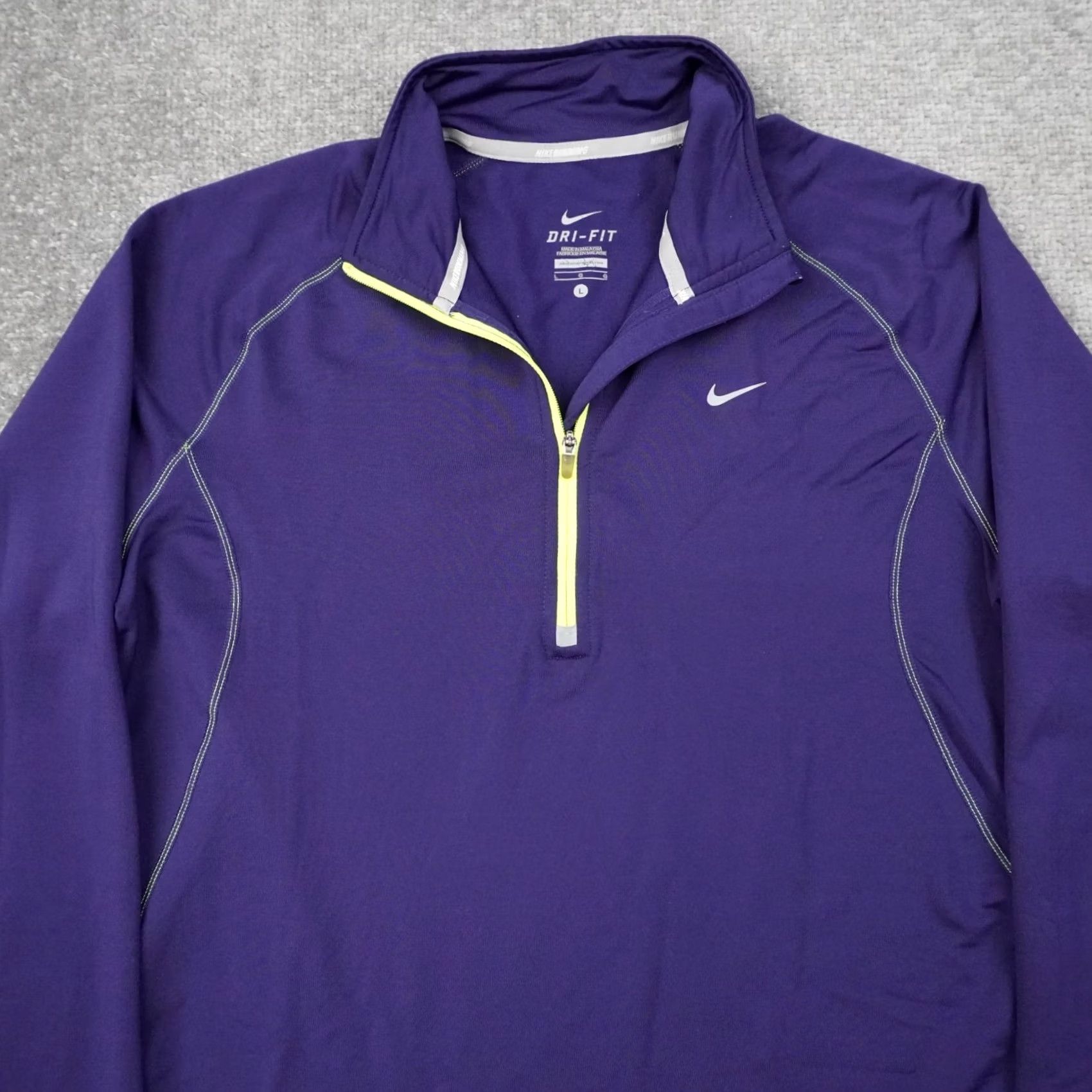 Nike Nike Women Large Purple Dri Fit Running Sweatshirt Half Zip Pullover Outdoors Size L / US 10 / IT 46 - 6 Thumbnail