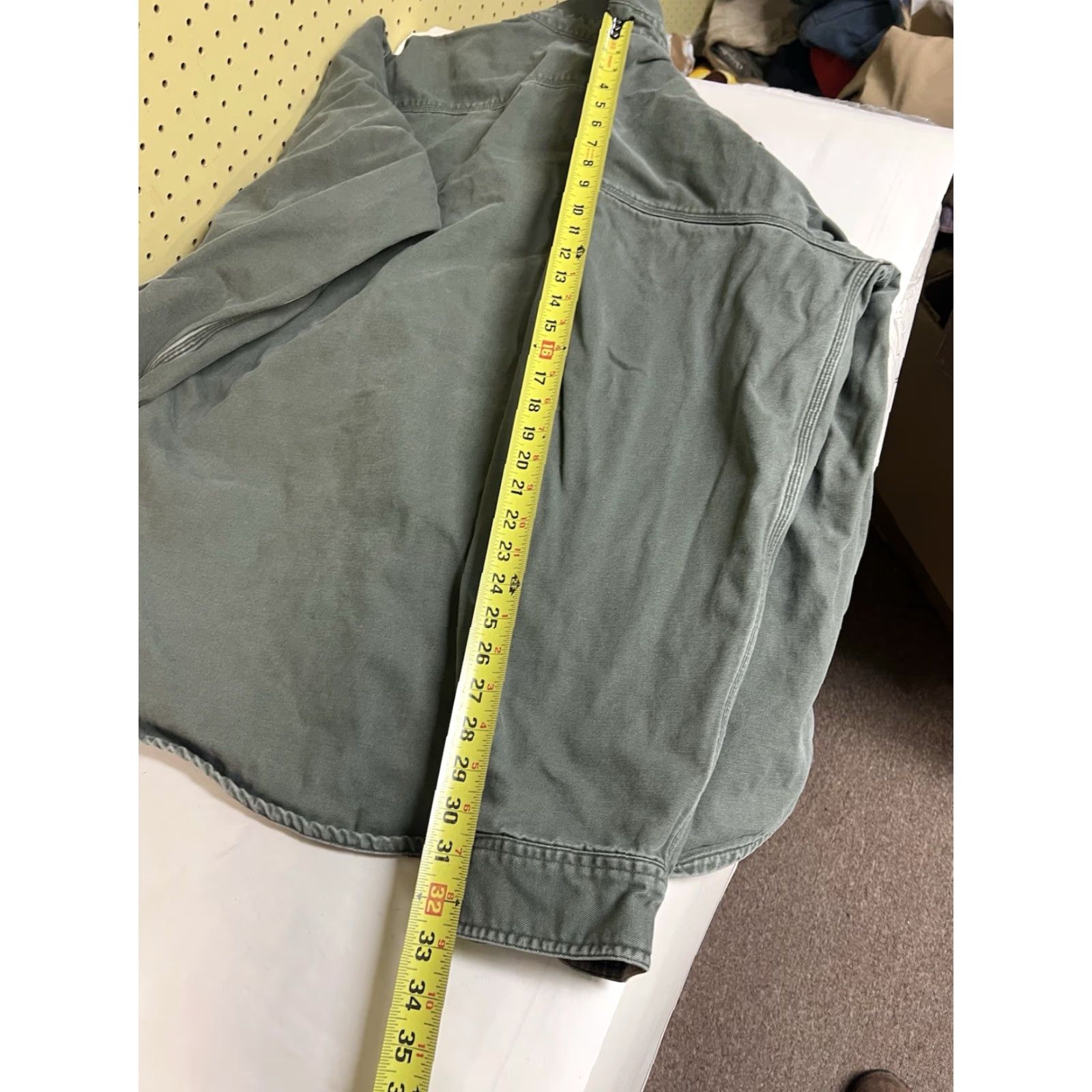 Carhartt VINTAGE Carhartt S96MOS Shacket Shirt Tall 2XL Green Flannel Lined S96 MOS XLT XL Overcoat Mens Size US XL / EU 56 / 4 - 7 Thumbnail