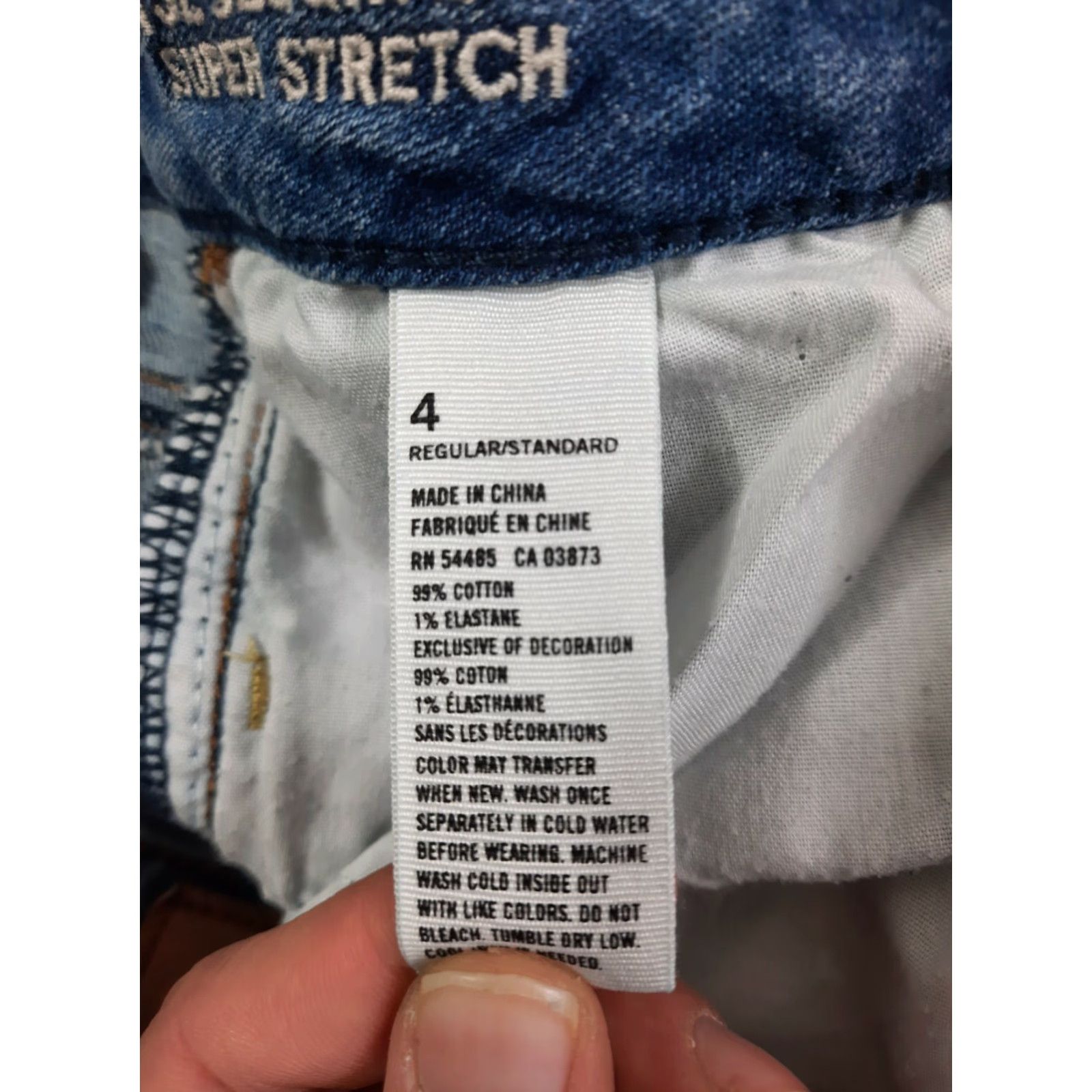 American Eagle Outfitters VINTAGE? No — American Eagle Outfitters Women's Jegging Crop Jeans Blue 5-Pocket Stretch High Rise Slim Size 4 Reg M4J Women Size 27" / US 4 / IT 40 - 5 Thumbnail