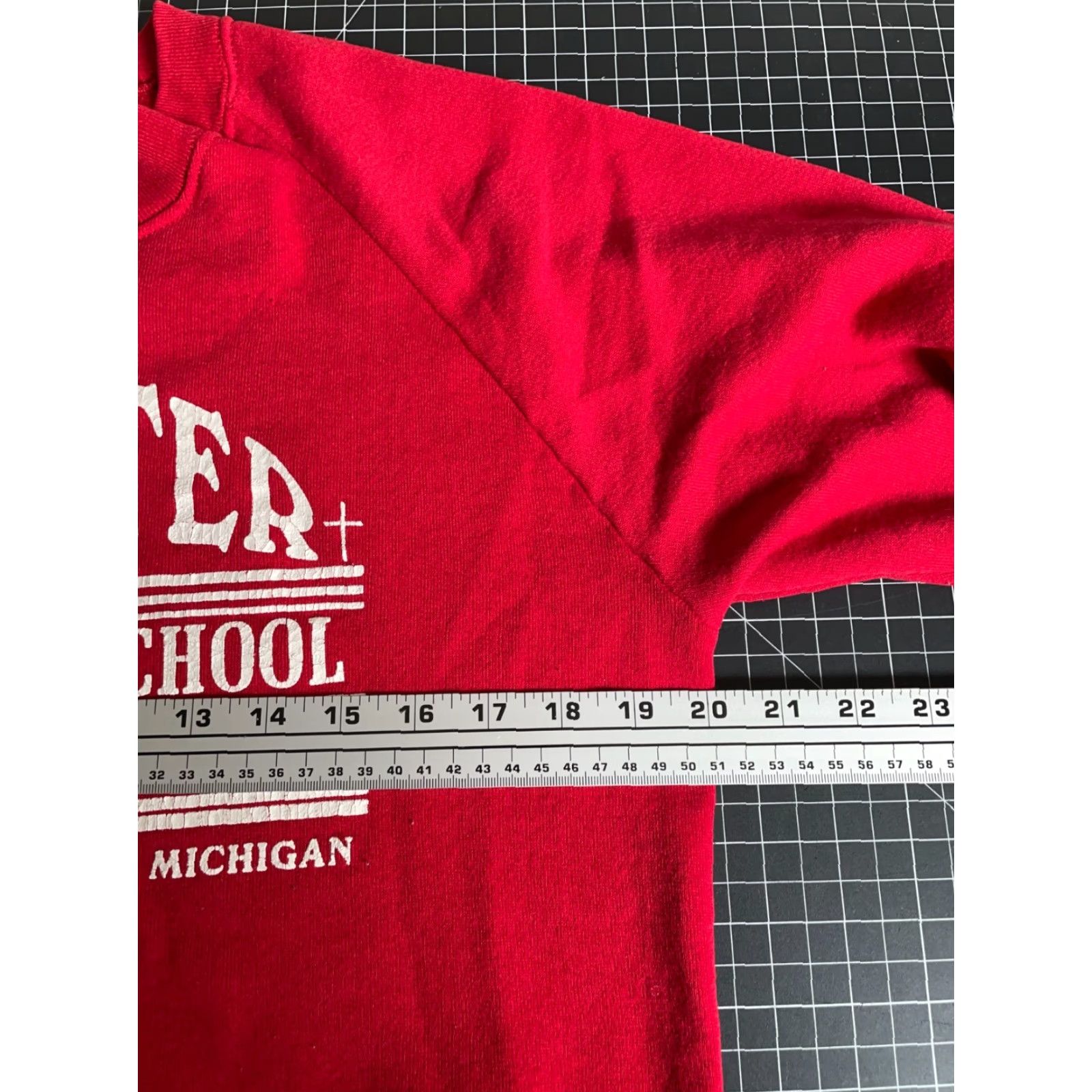 Jerzees St. Peter Lutheran School Sweatshirt Adult Medium (Large) Red Jerzees Michigan Size US M / EU 48-50 / 2 - 5 Thumbnail