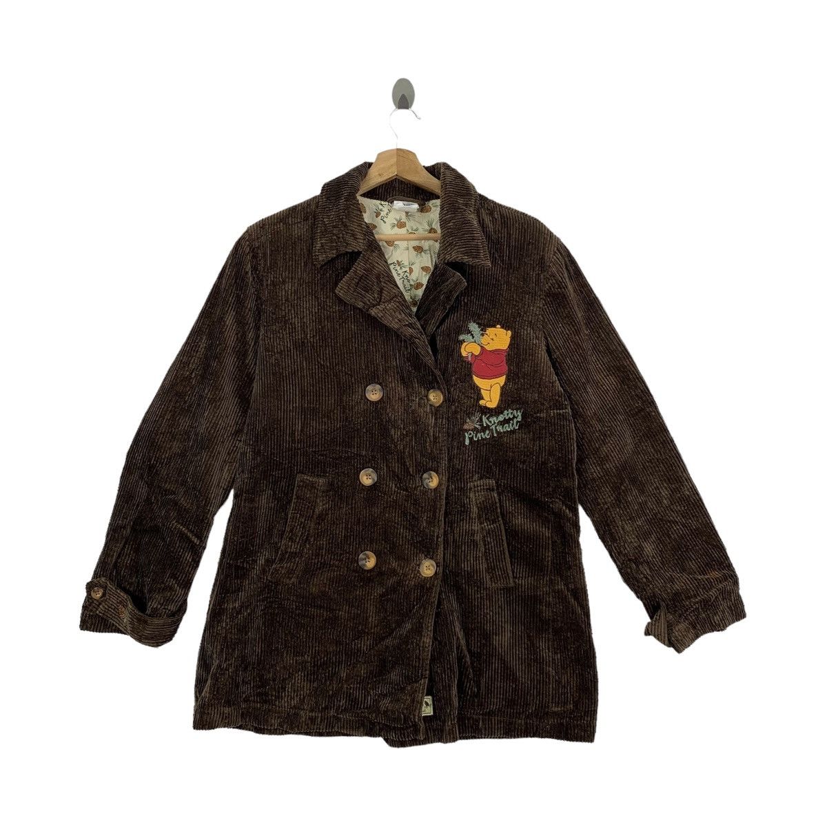 Vintage Winnie The POOH Disney Cartoon Coduroy Blazer Coat