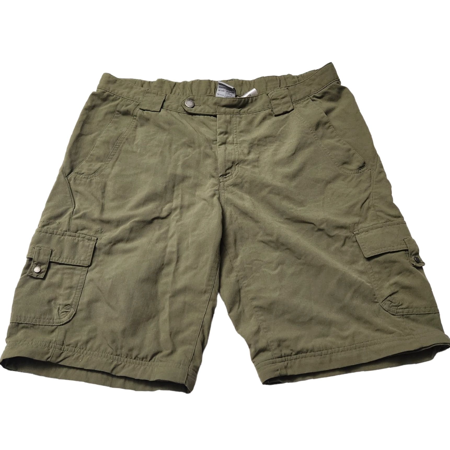 Vintage Columbia Cargo Convertible Olive Green Pants 16 Long Womens Size 38" / US 16 / IT 52 - 3 Thumbnail