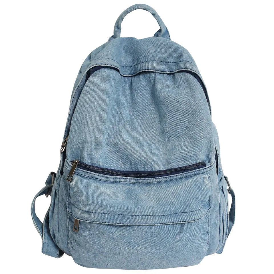 Japanese Brand Blue Denim Backpack Size ONE SIZE - 2 Thumbnail