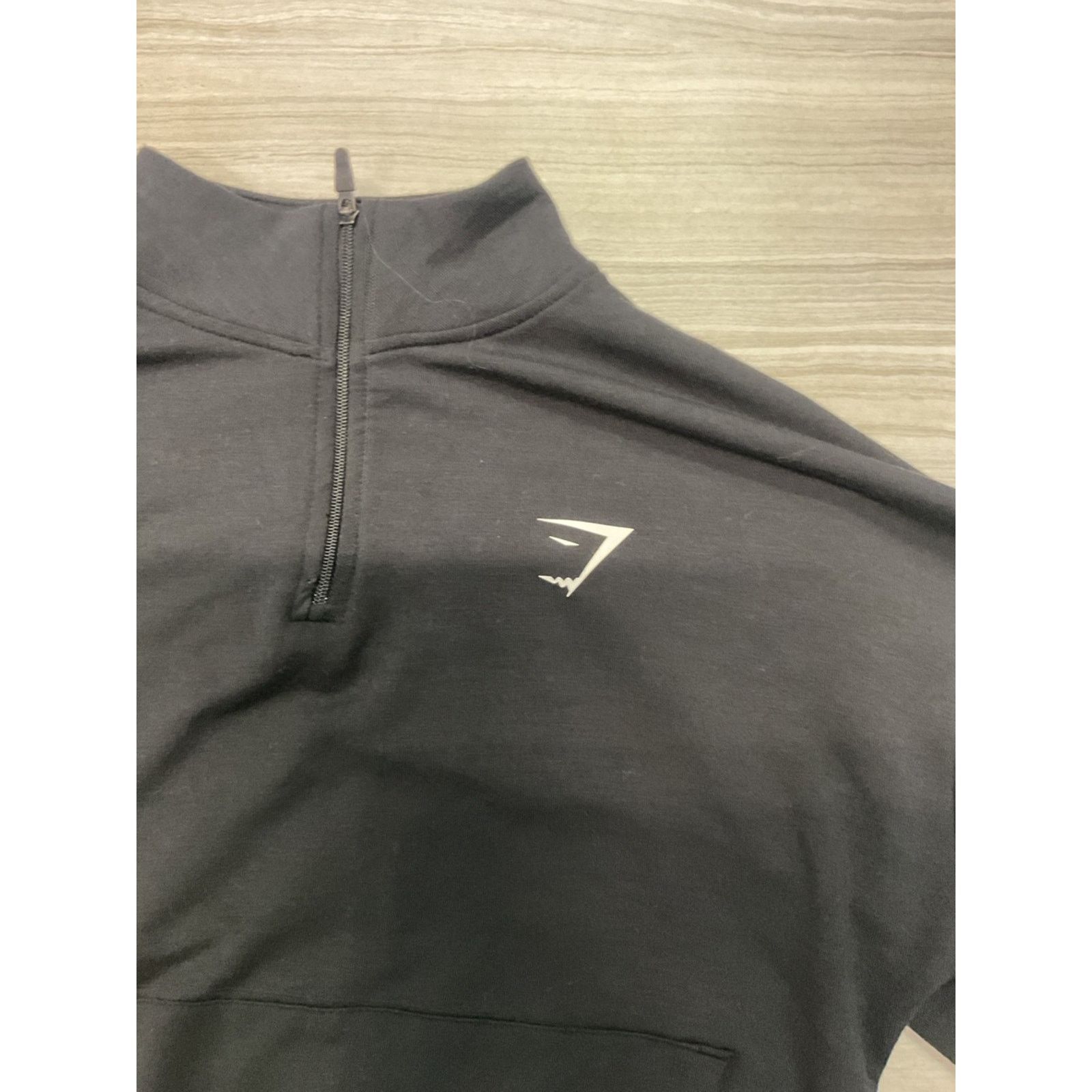 Gymshark Gymshark Black Cropped Quarter Zip Pullover Size XS / US 0-2 / IT 36-38 - 4 Thumbnail
