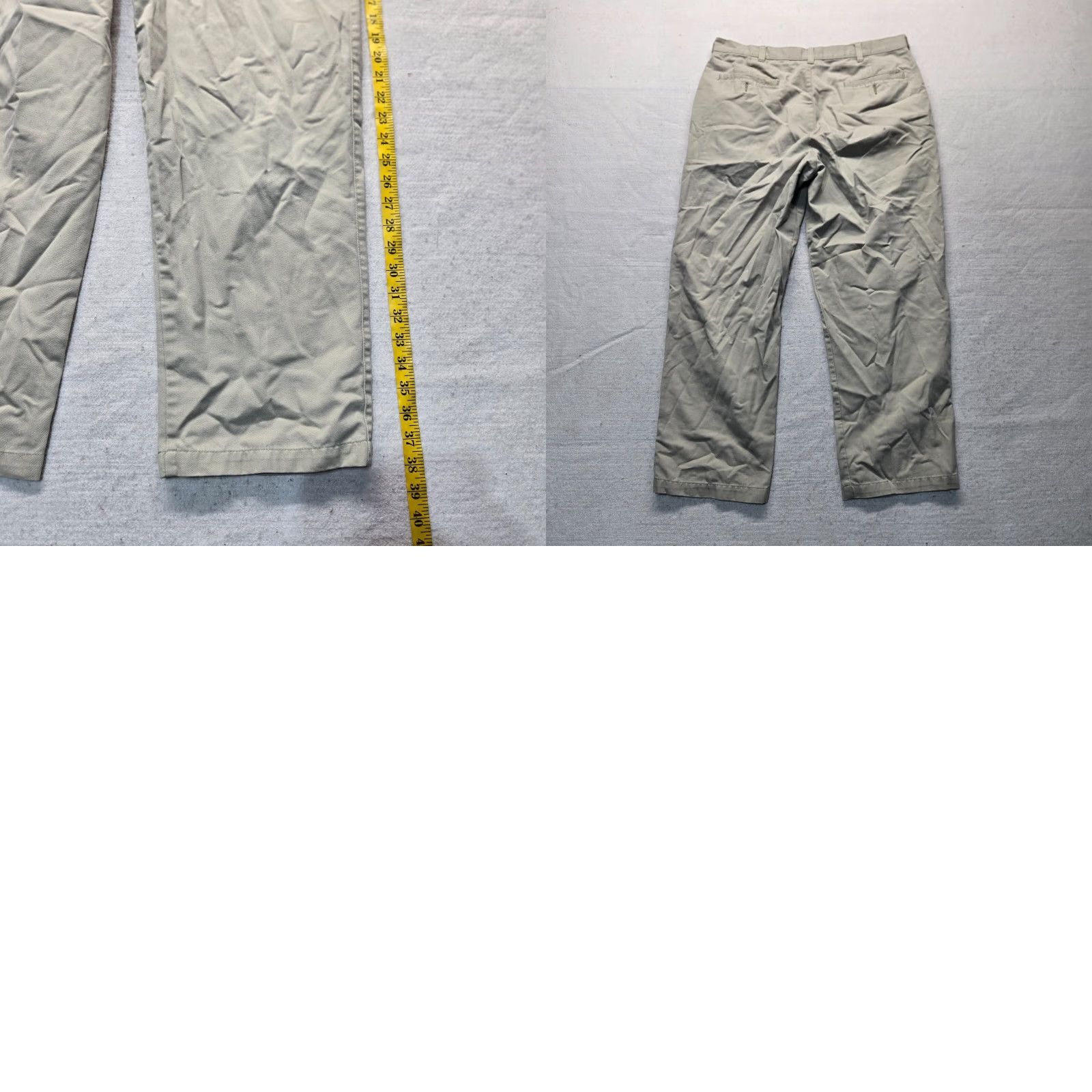 Vintage VINTAGE Puritan Khaki Chino Pants Men 36x29 Beige Cotton Polyester Belt Loops Pleated Front Zip Regular Rise 10-12" Mid 36 Inseam 29" Adult Mens Pants Size US 36 / EU 52 - 8 Thumbnail