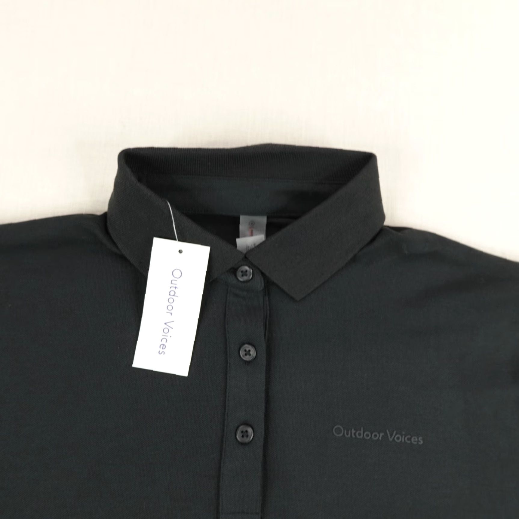 Outdoor Voices OUTDOOR VOICES Polo Shirt Womens Medium Black Performance Golf Flex NEW Size M / US 6-8 / IT 42-44 - 2 Thumbnail