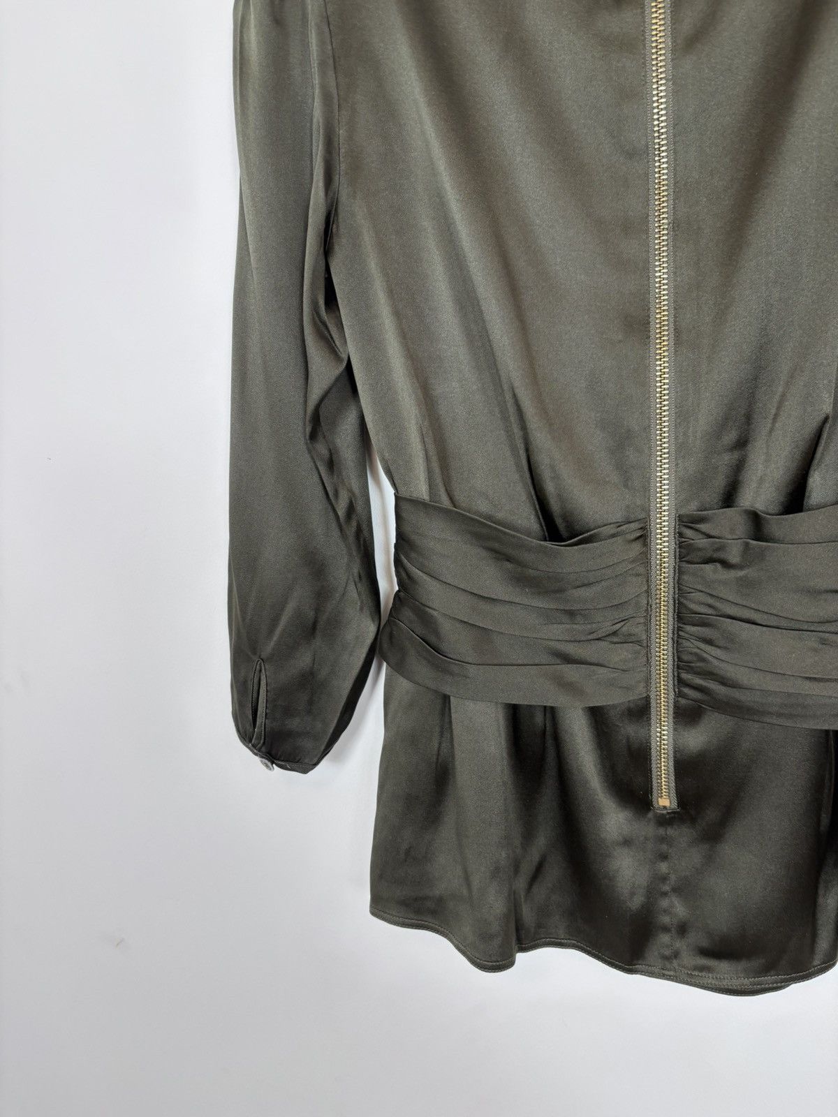 Burberry Burberry London Women’s Khaki Long Sleeve Blouse Top Size XS / US 0-2 / IT 36-38 - 20 Thumbnail