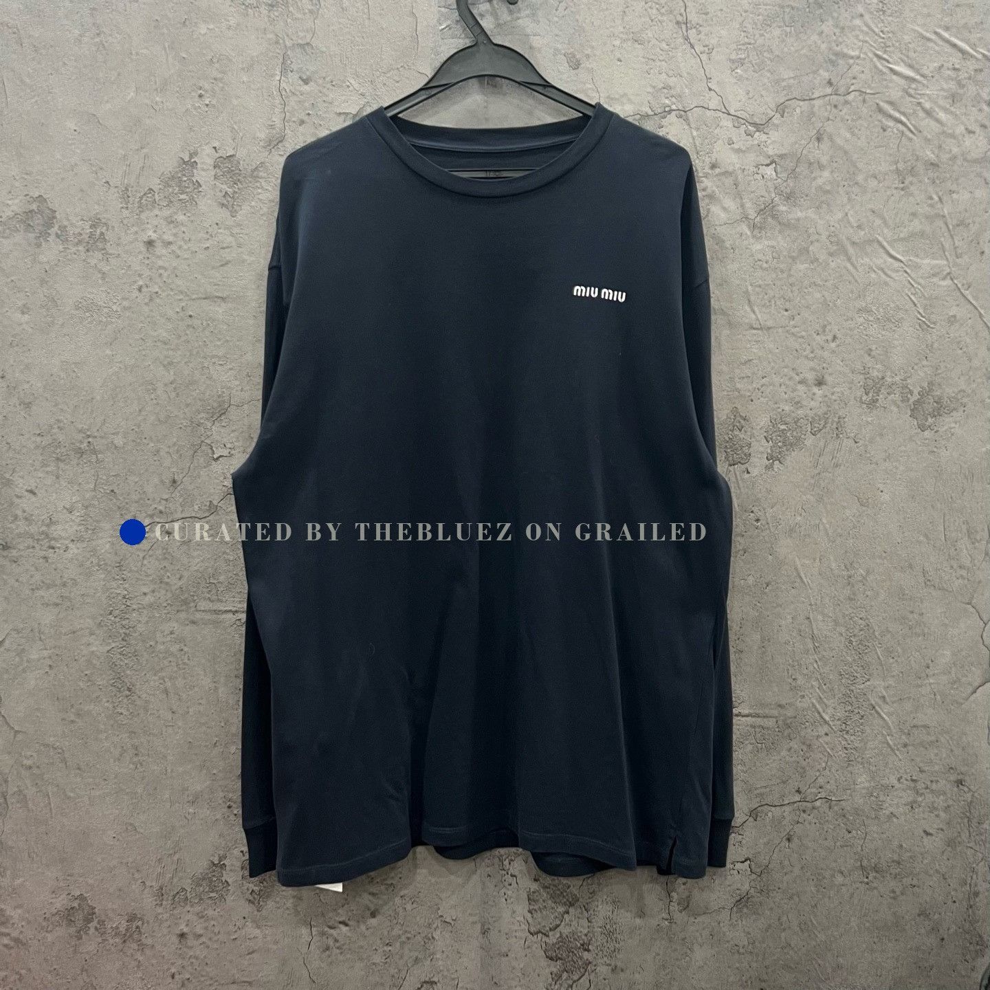 Miu Miu Miu Miu 25FW Embroidered Logo Crewneck Longsleeve Size M / US 6-8 / IT 42-44 - 1 Thumbnail