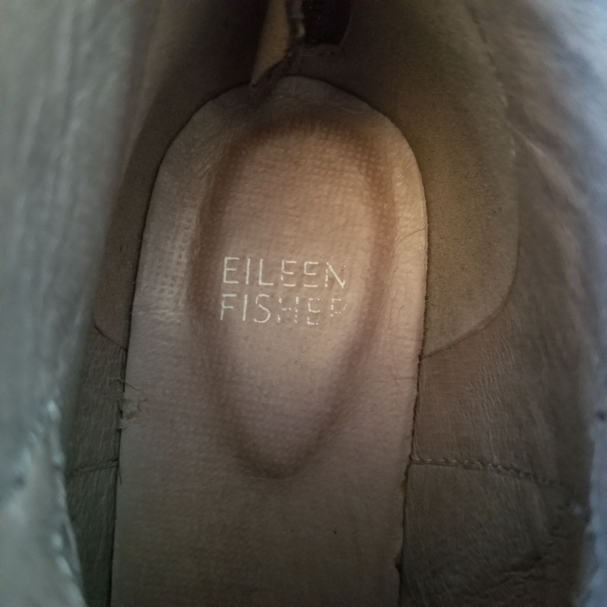 Eileen Fisher Eileen Fisher 7.5 Gray Leather Ankle Boots TUCK Embossed Sna Size US 7.5 / IT 37.5 - 6 Thumbnail