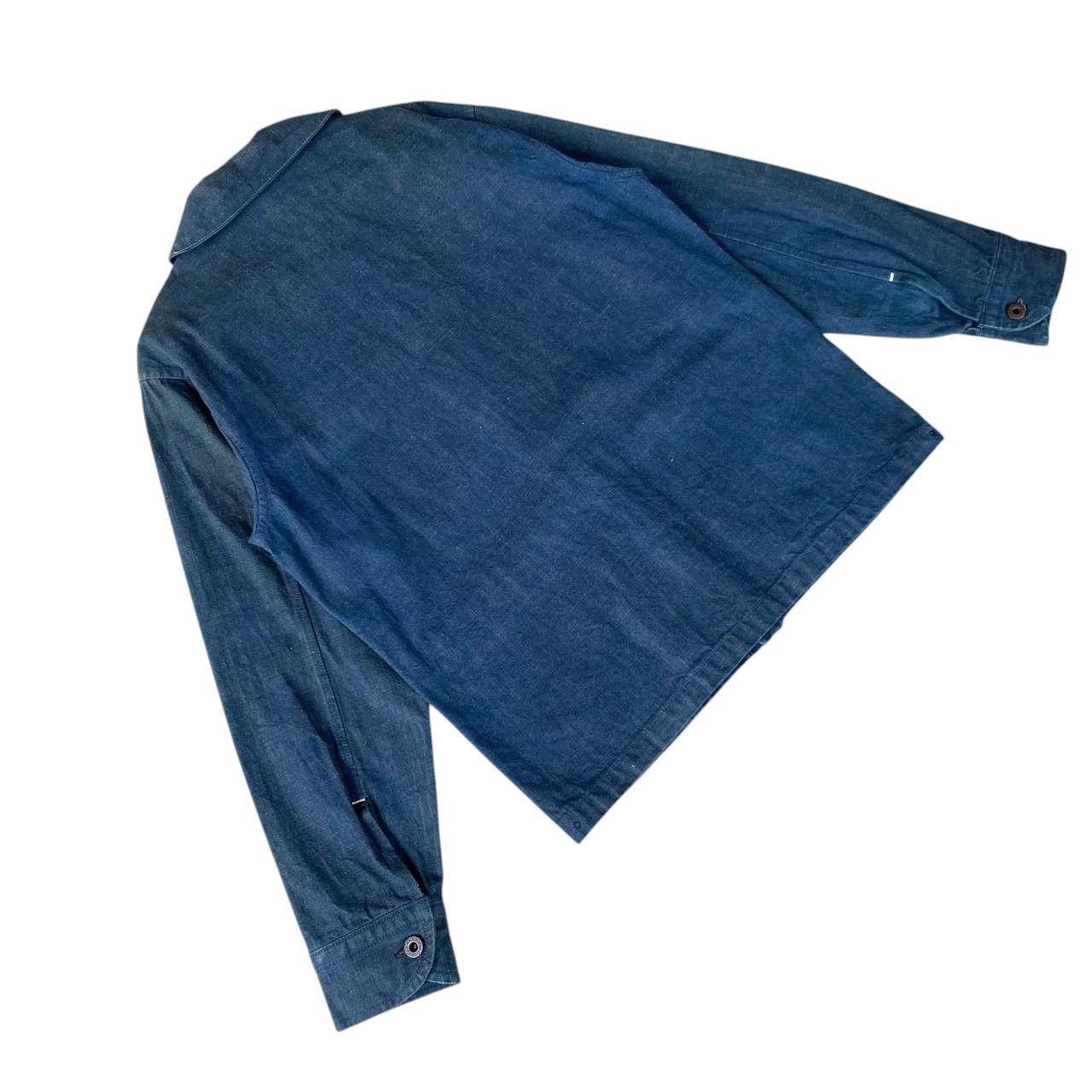 Vintage Vintage 40s-60s Shawl Collar French Blue Chore Denim Jacket Size US L / EU 52-54 / 3 - 15 Thumbnail
