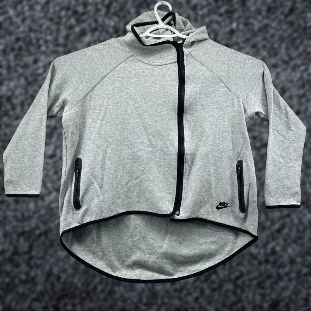 Nike VINTAGE Nike Full Zip Hoodie Gray Women's XL Asymmetric Long Sleeve Pockets Size XL / US 12-14 / IT 48-50 - 1 Thumbnail