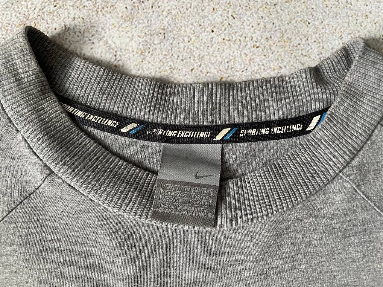 Nike × Vintage Vintage Nike Sweatshirt Big Central Swoosh Logo Y2K Drill Size US L / EU 52-54 / 3 - 3 Thumbnail