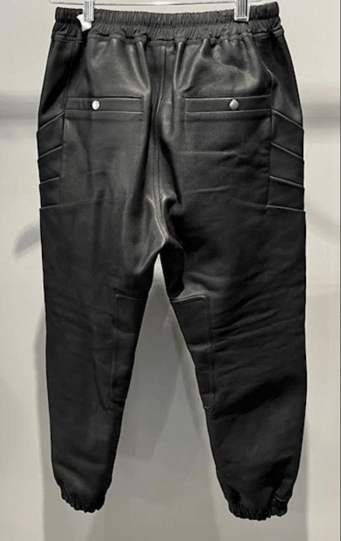 Rick Owens Performa Knee Padded Leather Biker Trousers Size US 38 / EU 54 - 2 Thumbnail