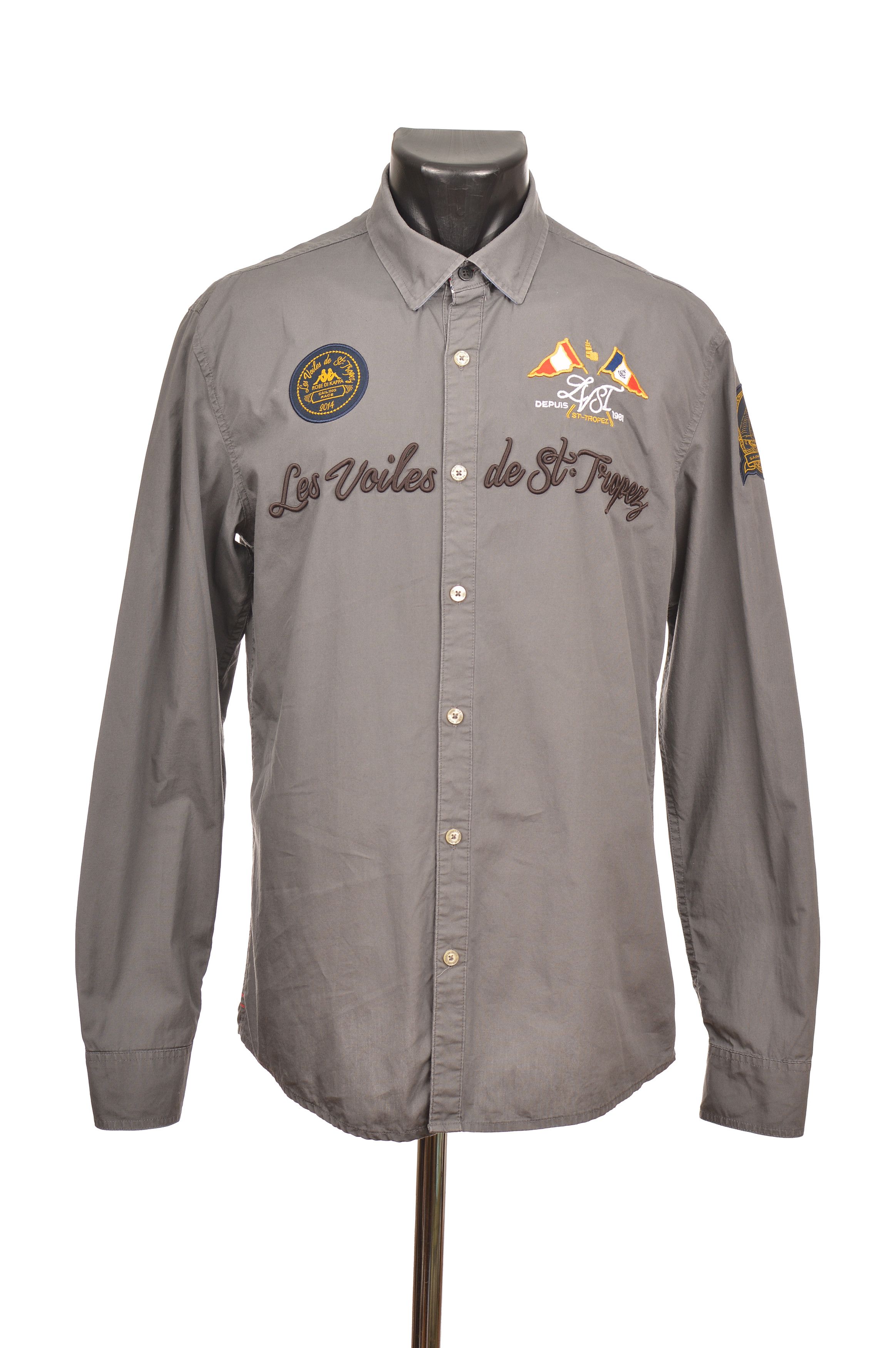Kappa Robe Di Kappa Les Voiles De Saint-Tropez Gray Button Shirt Size US M / EU 48-50 / 2 - 1 Thumbnail
