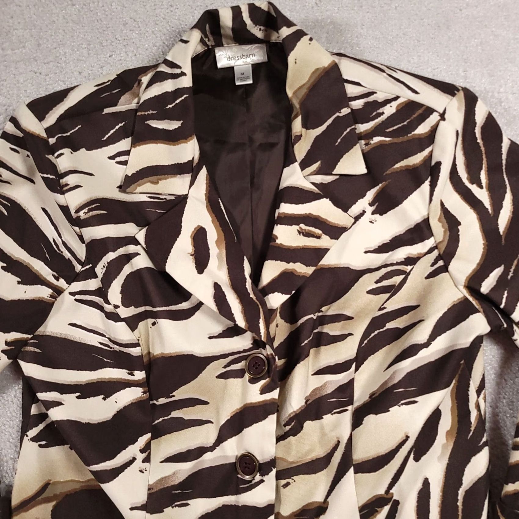 Vintage Vintage Dress Barn Blazer Womens Medium Animal Print Jacket Size M / US 6-8 / IT 42-44 - 3 Thumbnail
