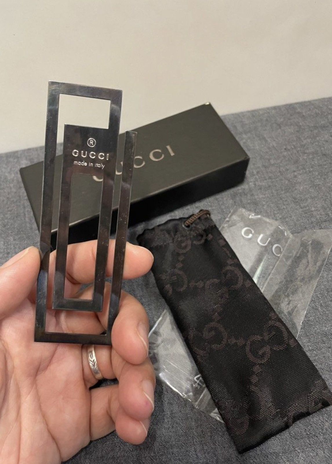 Gucci × Vintage 🔥 Rare! Gucci 1990’s 925 Silver Bookmark stationary Size ONE SIZE - 2 Thumbnail