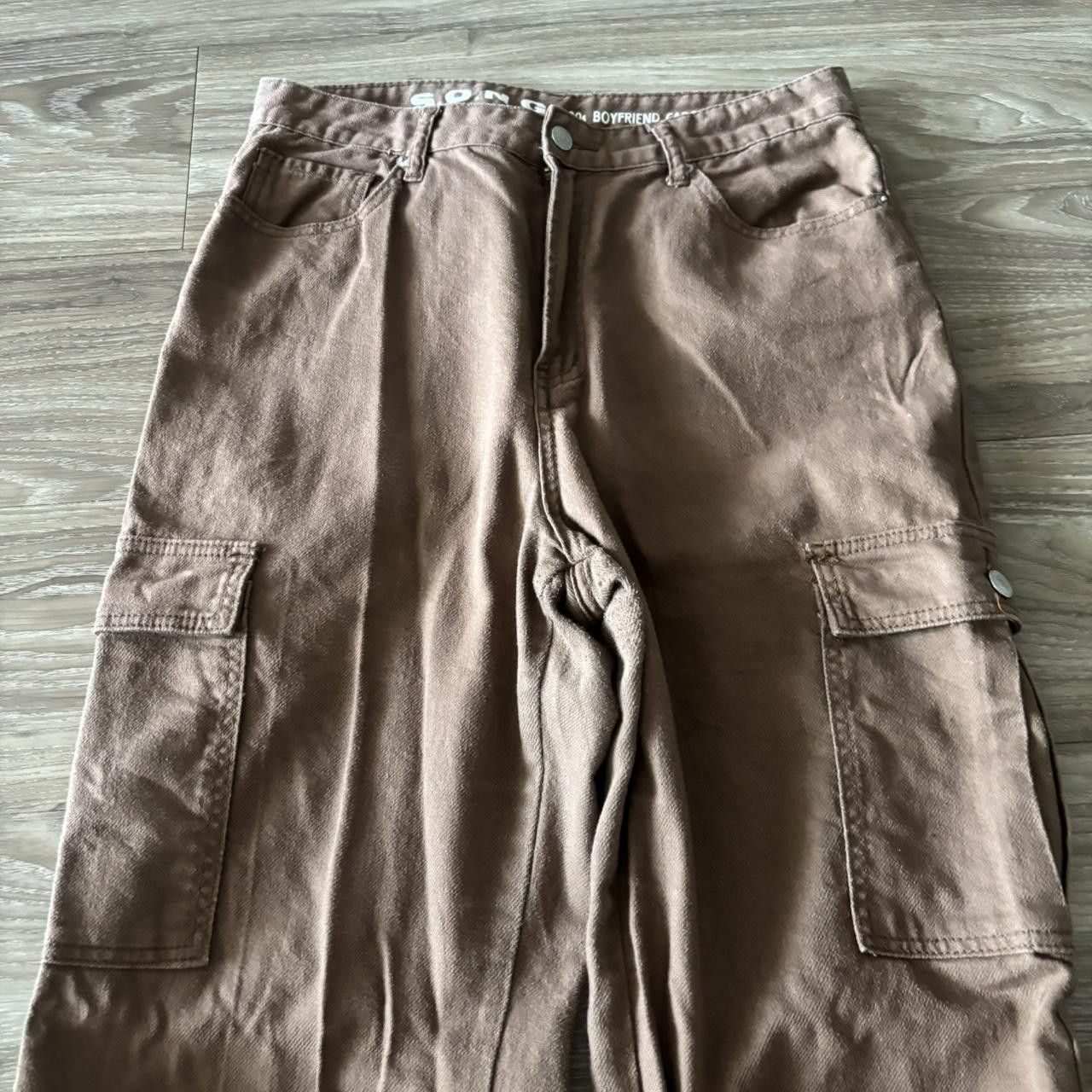 Vintage Crazy Vintage Y2K/2000s Baggy Brown Streetwear Cargo Pants! 30x31 Size US 30 / EU 46 - 5 Thumbnail