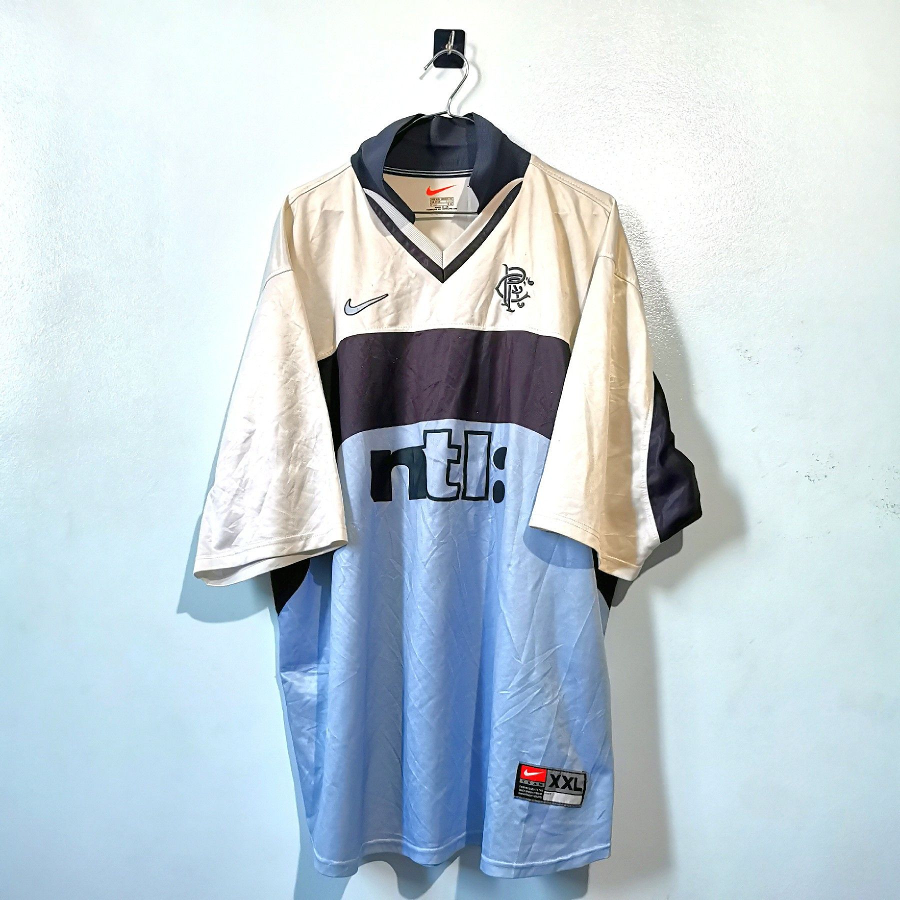 GLASGOW RANGERS SCOTLAND 1999 2000 AWAY SHIRT JERSEY Tops