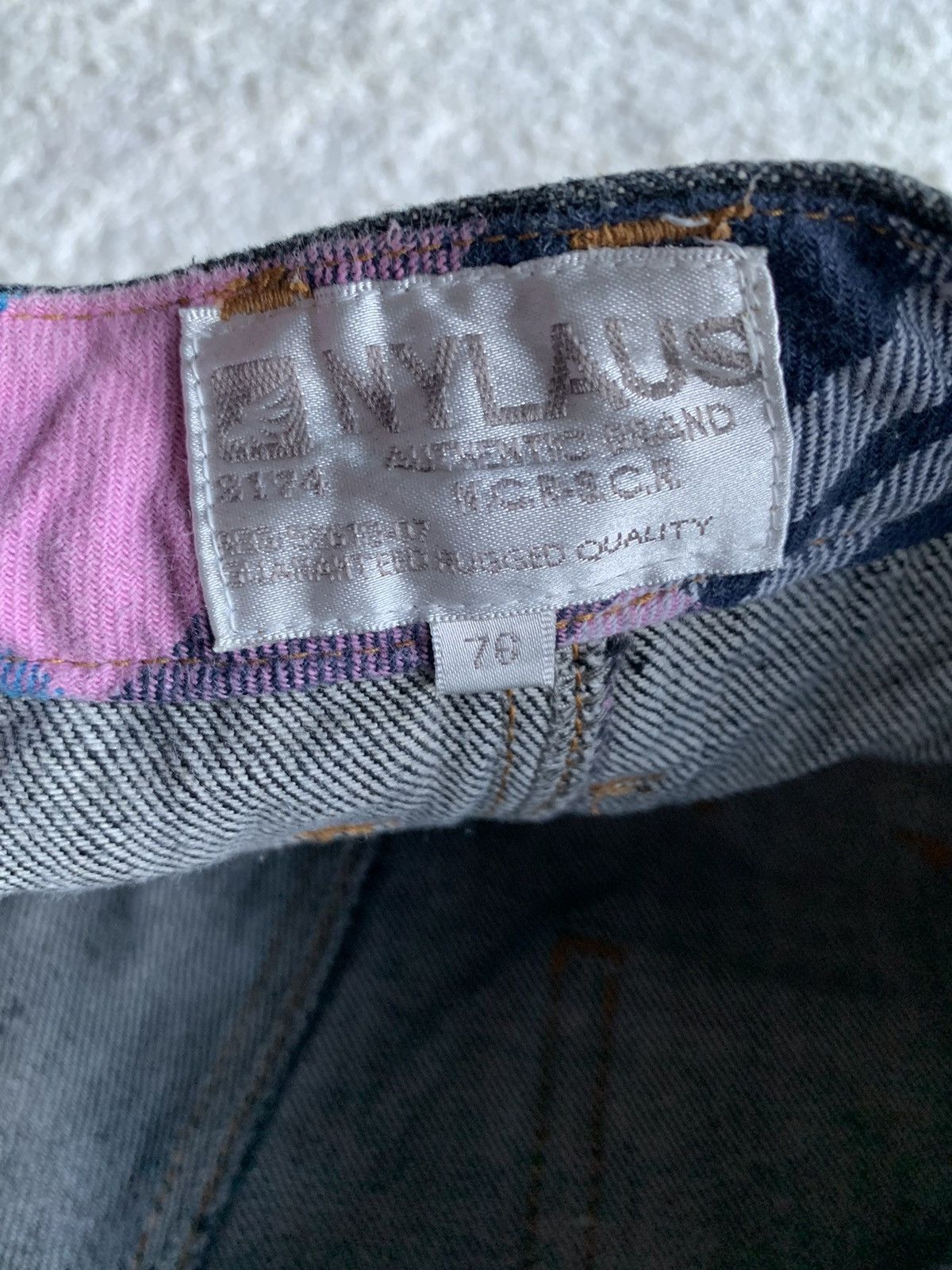 If Six Was Nine × Japanese Brand × Le Grande Bleu (L.G.B.) Nylaus Japanese brand Double Waist Denim Jeans Size US 28 / EU 44 - 13 Thumbnail
