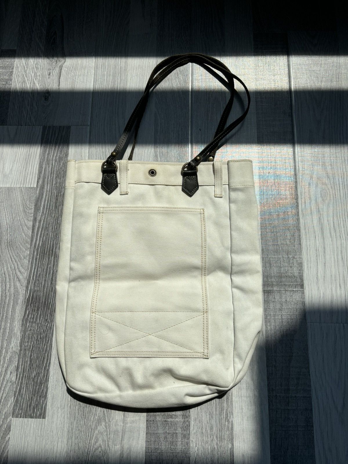 Beauty Beast Spirit of Beauty:Beast White Reworked Jeans Denim Tote Bag Size ONE SIZE - 2 Thumbnail
