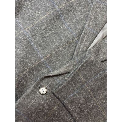 Farah Luxury Charcoal Gray Windowpane Wool Sport Coat Blazer Class Size 40R - 13 Thumbnail