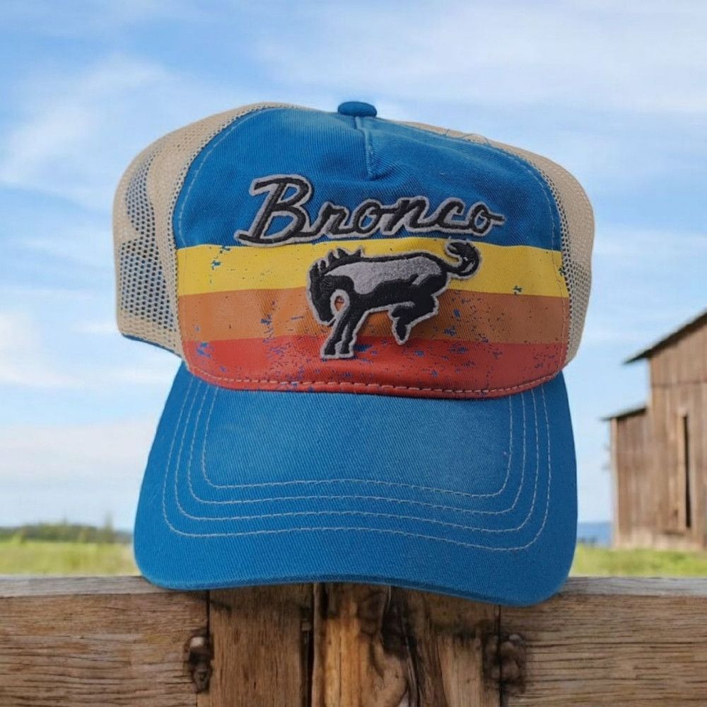 Ford Ford Bronco Patch Blue and Sunset Vintage Style Trucker Ha Size ONE SIZE - 1 Thumbnail