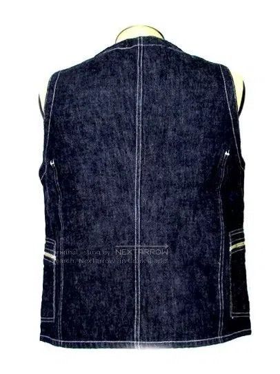 Freewheelers denim vest with large back pocket. Size US M / EU 48-50 / 2 - 9 Thumbnail