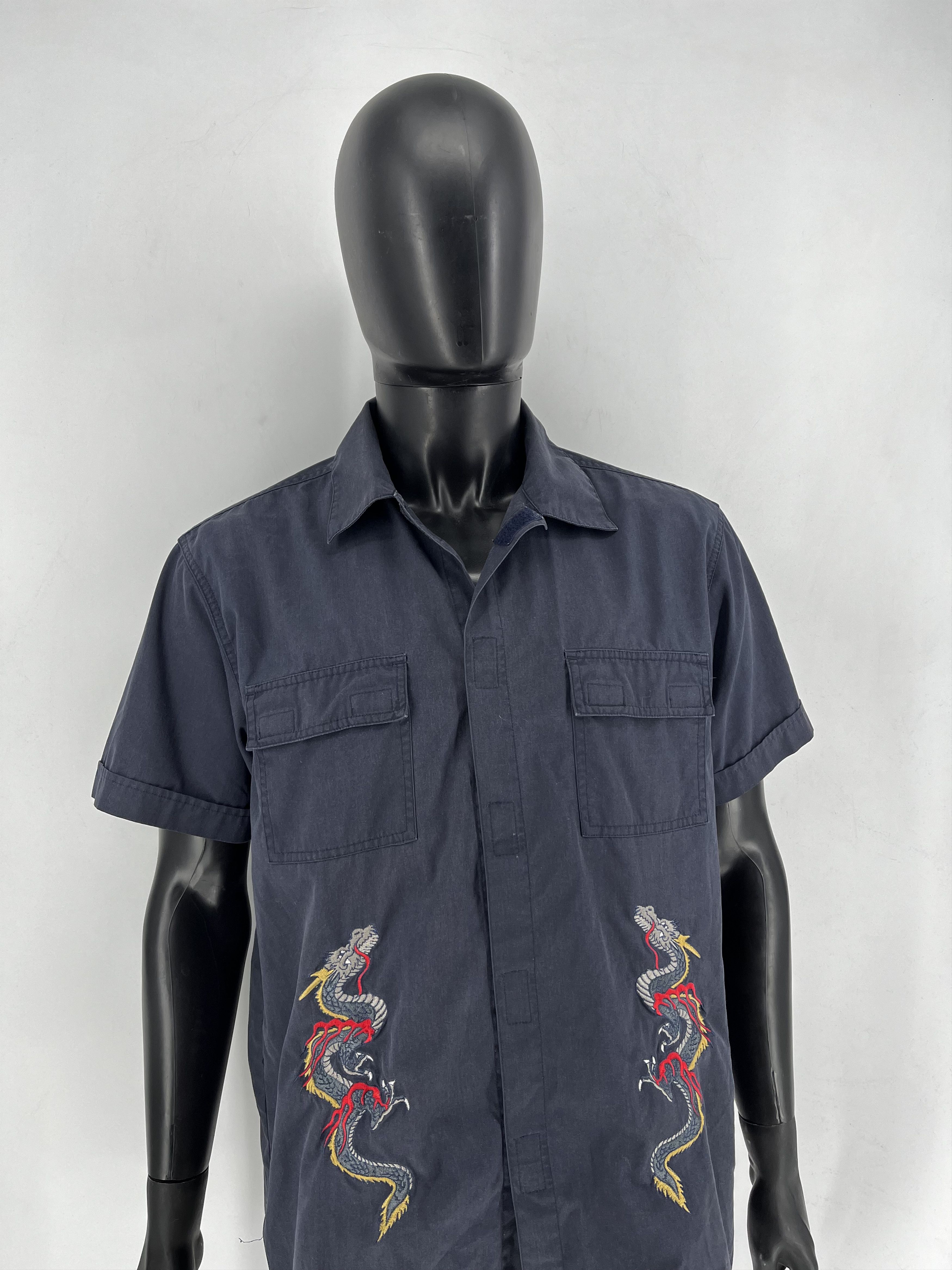Vintage Vintage Y2k Washed AvantGarde Tribal Tee Dragon Button Ups Size US M / EU 48-50 / 2 - 3 Thumbnail