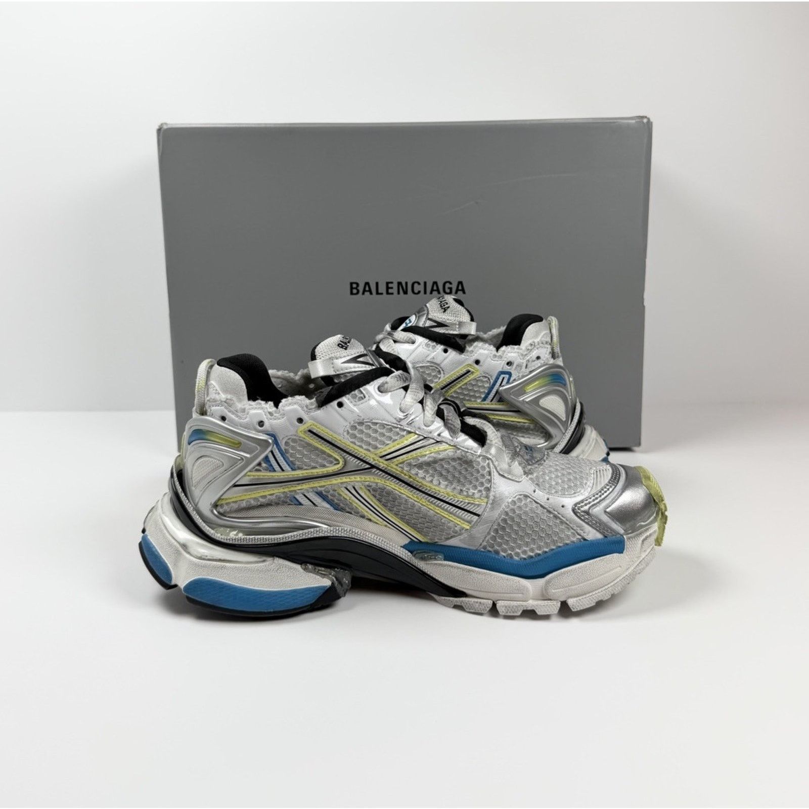 Balenciaga Size 41EU/8US - Balenciaga Runner White Yellow Blue NEW! Size US 8 / EU 41 - 5 Thumbnail
