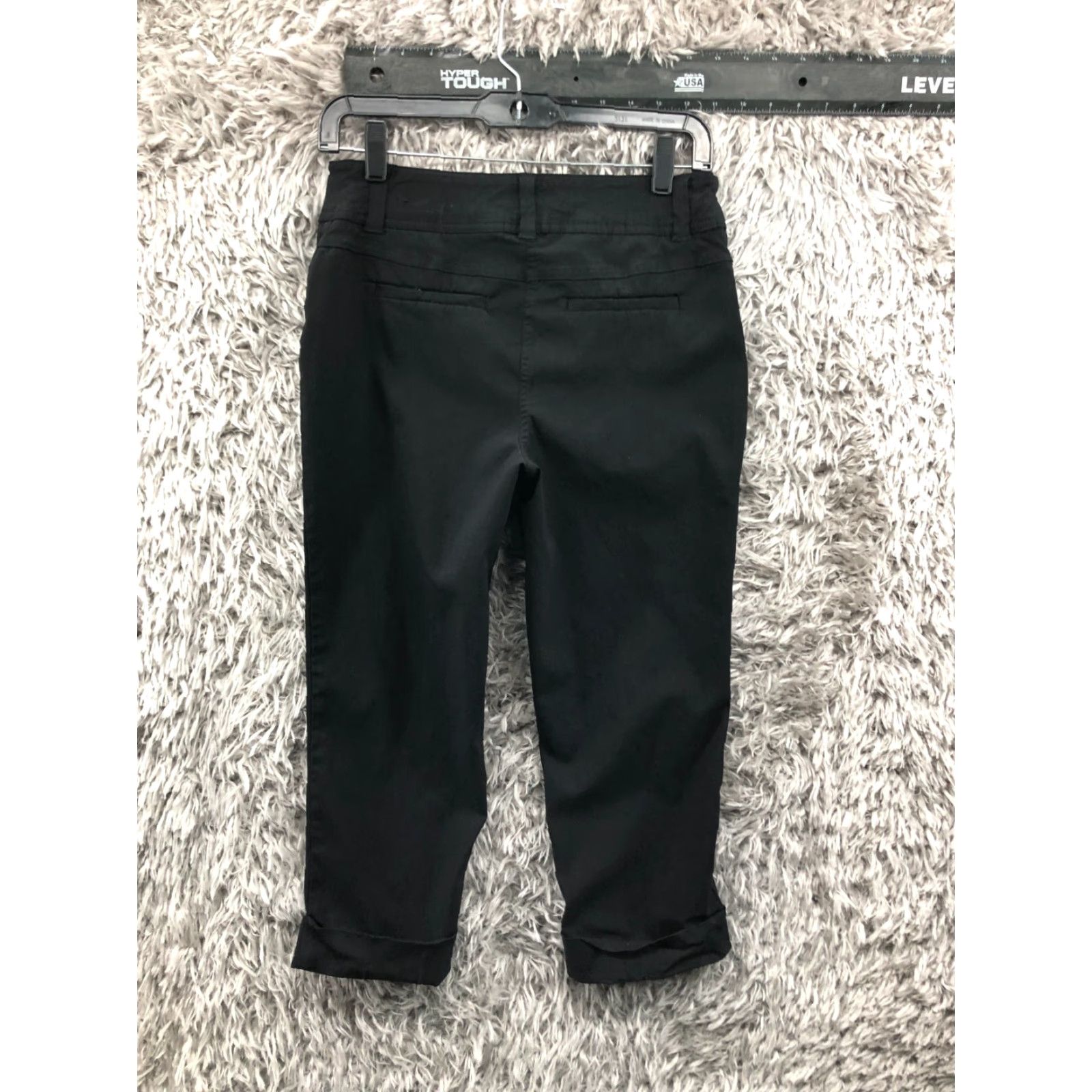 Vintage Style & Co Capri Pants Size 6 Womens Mid Rise Dark Wash Black Capri Pants Regular Rise 6 Black Womens Style & Co Size 28" / US 6 / IT 42 - 5 Thumbnail