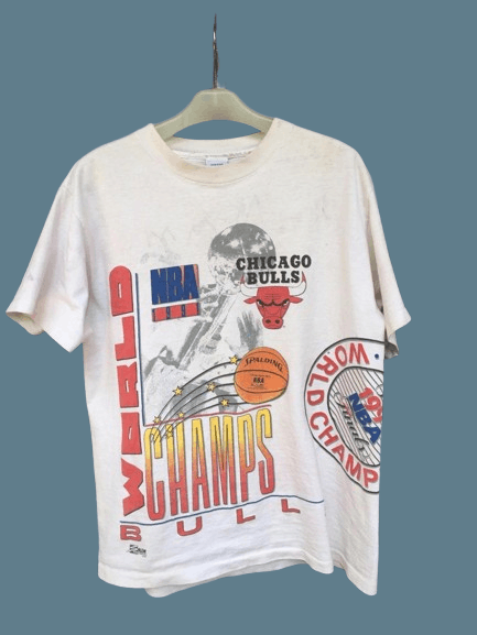 NBA × Salem Sportswear Vintage 1991 Chicago Bulls NBA World Champs T-Shirt Size US L / EU 52-54 / 3 - 1 Thumbnail