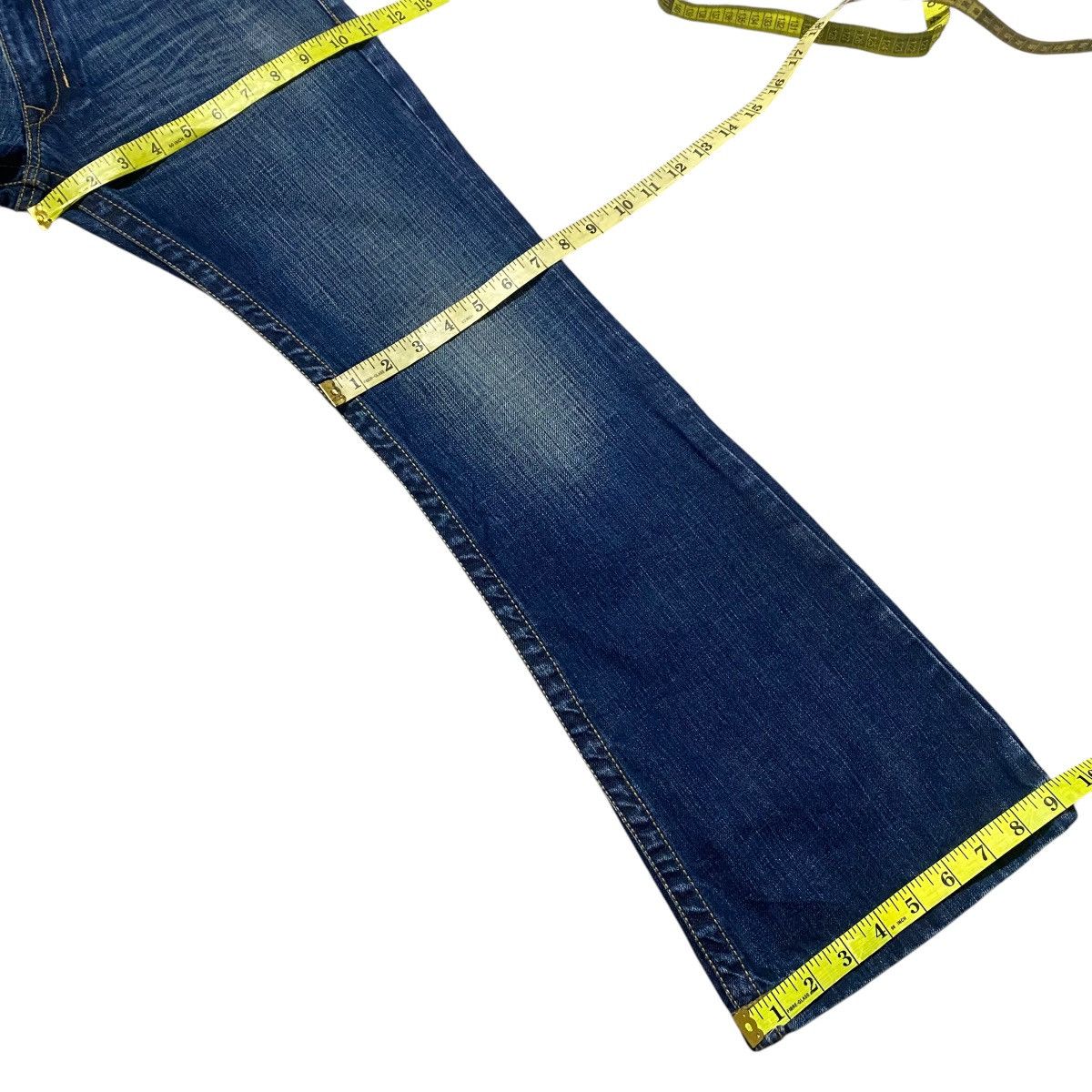Japanese Brand Japanese Brand Leather Pocket Denim Flare Jeans Size US 27 - 20 Thumbnail
