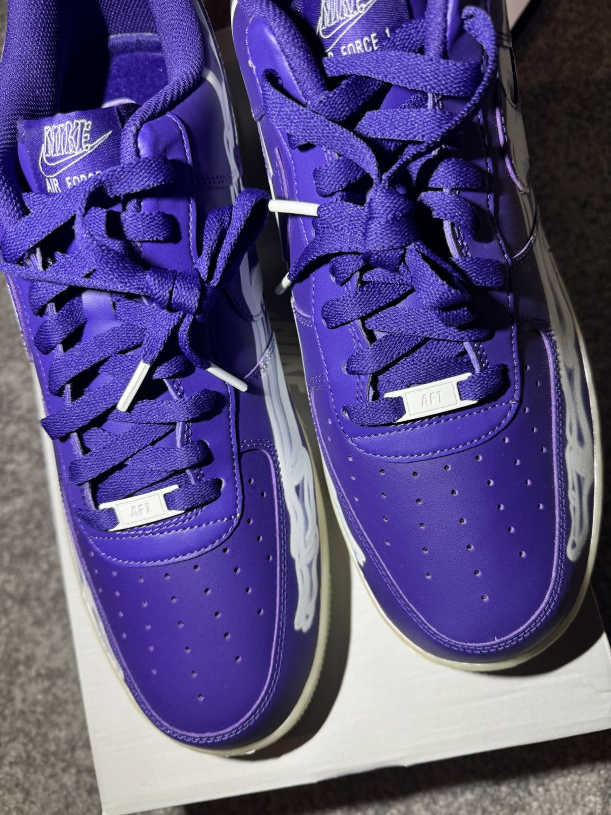 Nike Nike Air Force 1 Low ‘07 QS Purple Skeleton Haloween (2021) Size US 15 / EU 48 - 2 Thumbnail