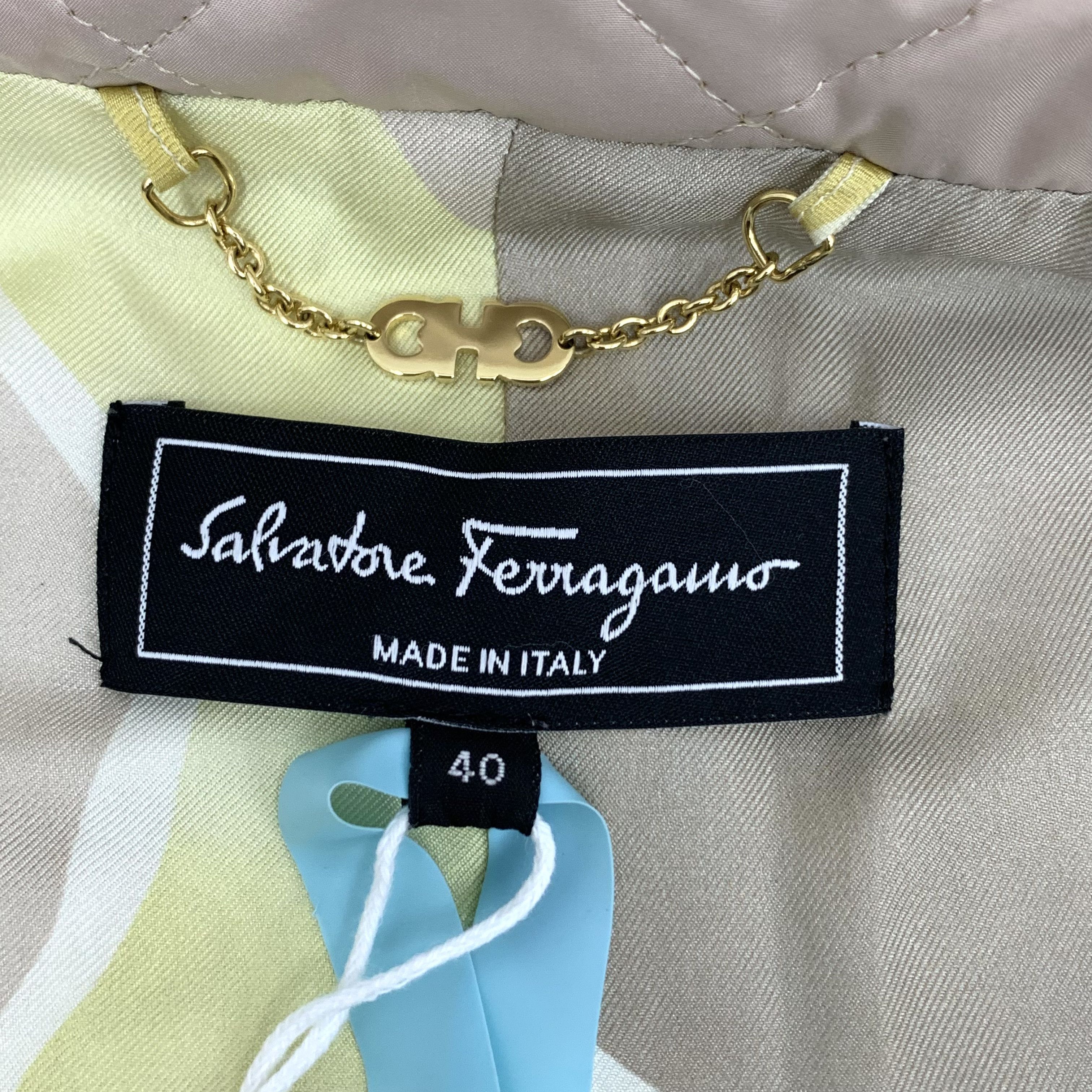Salvatore Ferragamo Salvatore Ferragamo Quilted Jacket Pink (40) Size S / US 4 / IT 40 - 5 Thumbnail