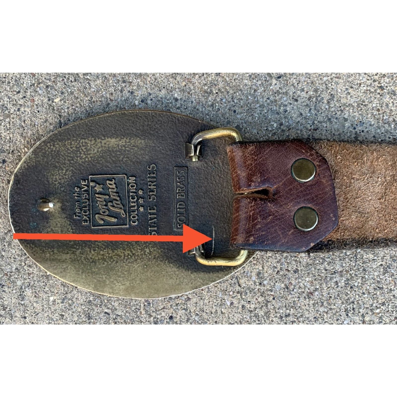 Tony Lama VINTAGE tooled leather belt Tony Lama state series California brass buckle Belt Adult Unisex Rockabilly Size ONE SIZE - 7 Thumbnail