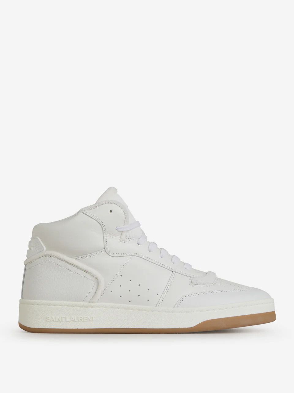 Saint Laurent Paris o1bcso1str1124 Sl/80 Mid Top Sneakers in White Size US 8.5 / IT 38.5 - 1 Thumbnail