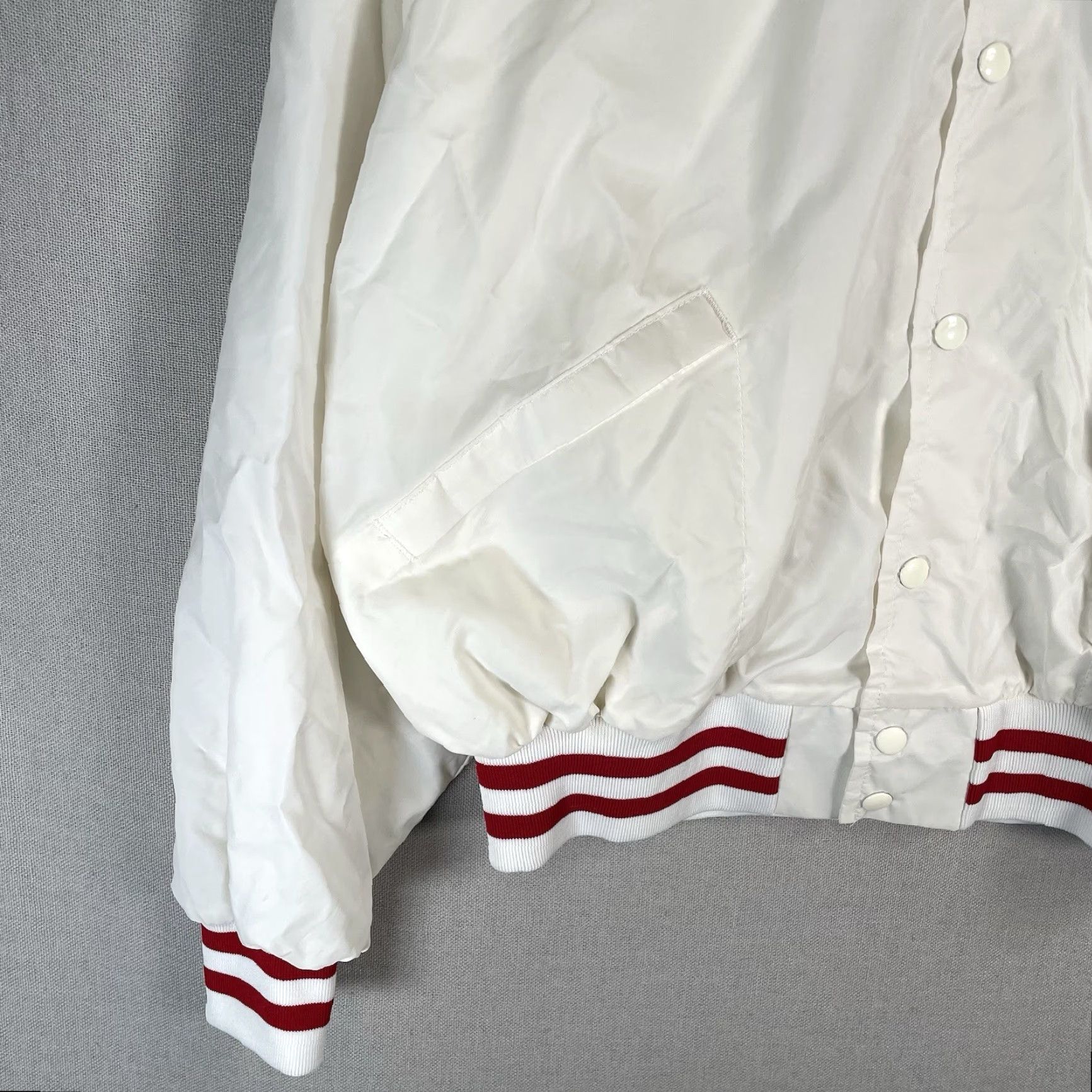 Vintage VINTAGE 80s 90s Wisconsin Professional Fire Fighters Jacket Mens XL King Louie Bomber White Nylon 80s 90s Theme Mens XL King Louie Jacket Size US XL / EU 56 / 4 - 3 Thumbnail