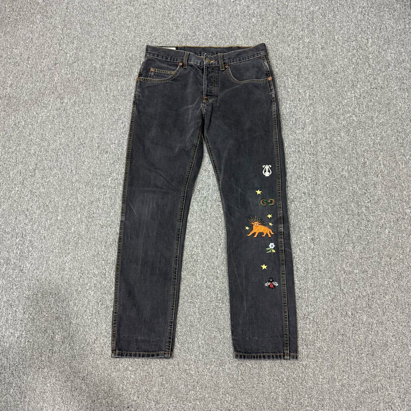 Gucci Gucci Deer Embroidery Jeans Size US 30 / EU 46 - 1 Thumbnail