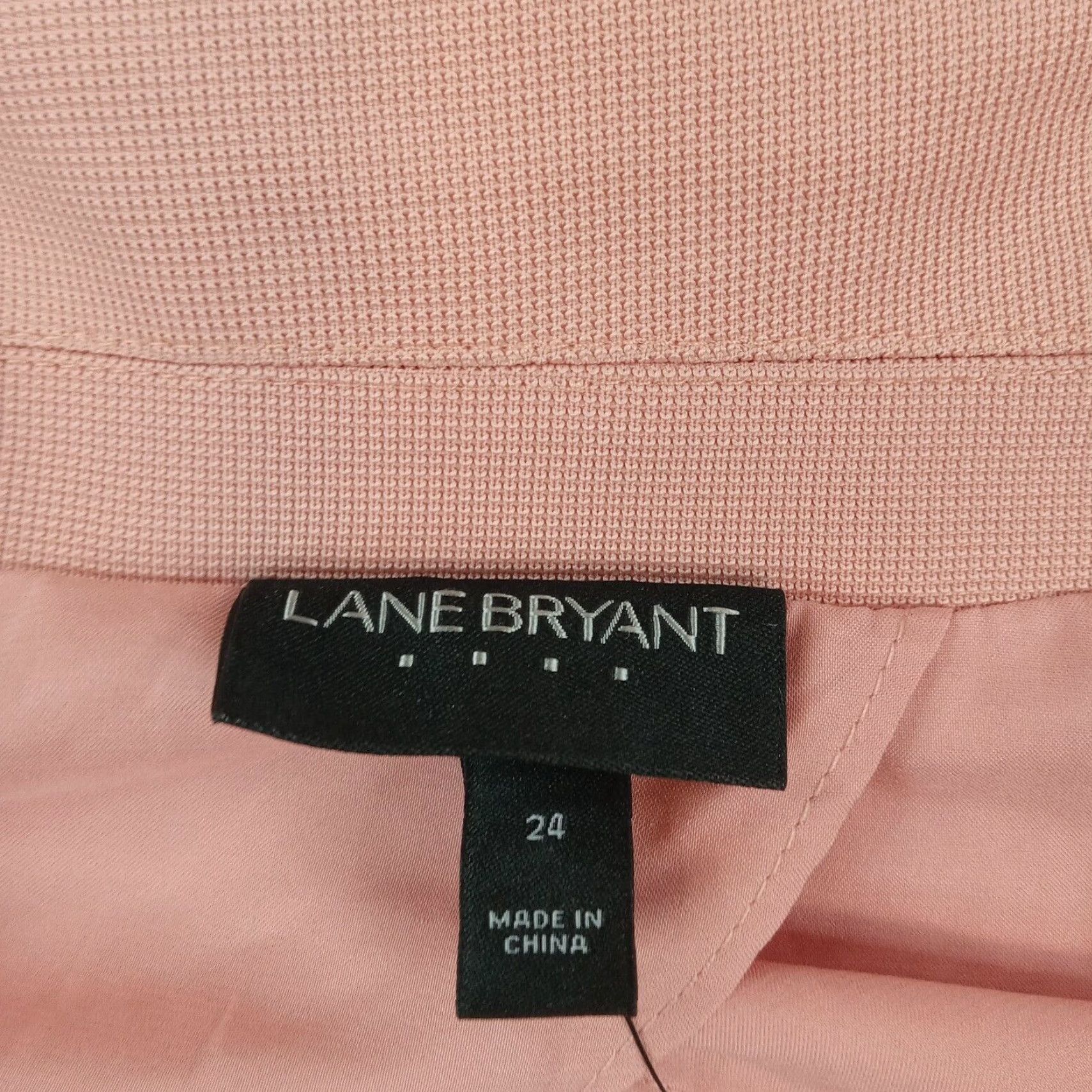 Vintage Lane Bryant Womens Blazer Pink Suit Jacket Size 24 Plus Stretch One-Button Long Sleeve Classic Business Casual Fall Spring Summer Winter Womens Size 4XL / US 24-26 - 5 Thumbnail