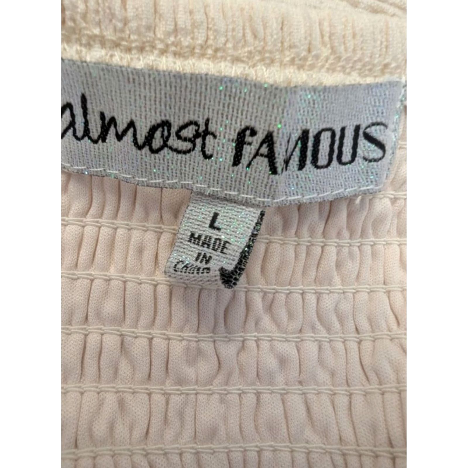Almost Famous Almost Famous Cream Midi Dress Shirt? Actually no. Size 36" / US 14 / IT 50 - 6 Thumbnail