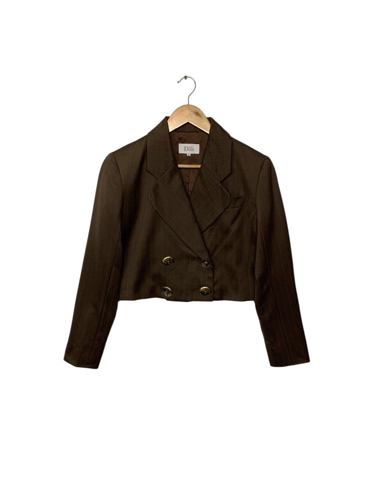 Christian Dior Monsieur Rare Miss Cristian Dior Crop Top Two Button Up Blazer Jacket Size M / US 6-8 / IT 42-44 - 1 Thumbnail