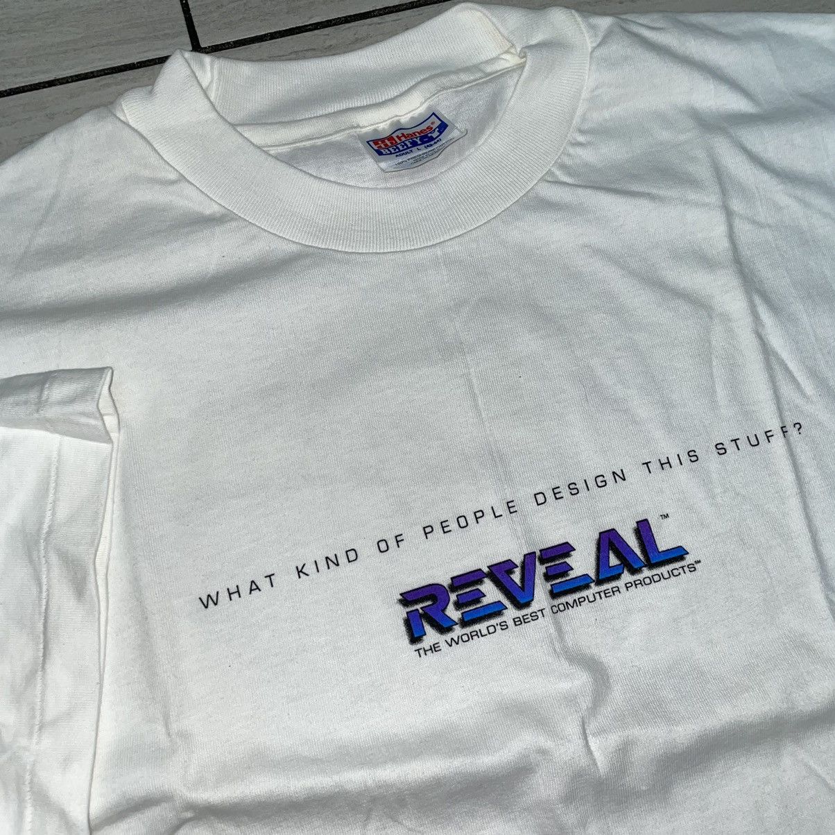 Vintage Vintage Reveal Computers Single Stitch T-shirt Size US XL / EU 56 / 4 - 5 Thumbnail