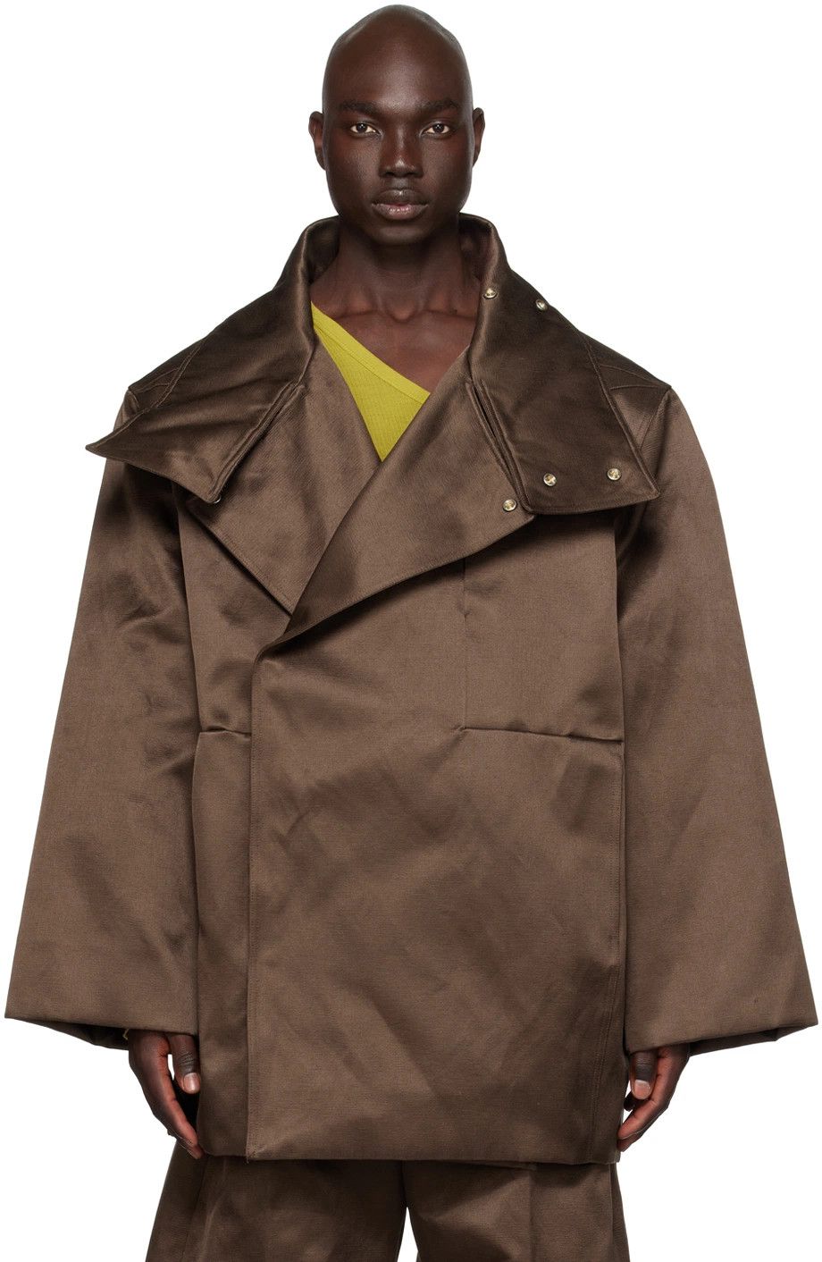 Rick Owens o1y0325 Coat in Brown Size US M / EU 48-50 / 2 - 1 Thumbnail