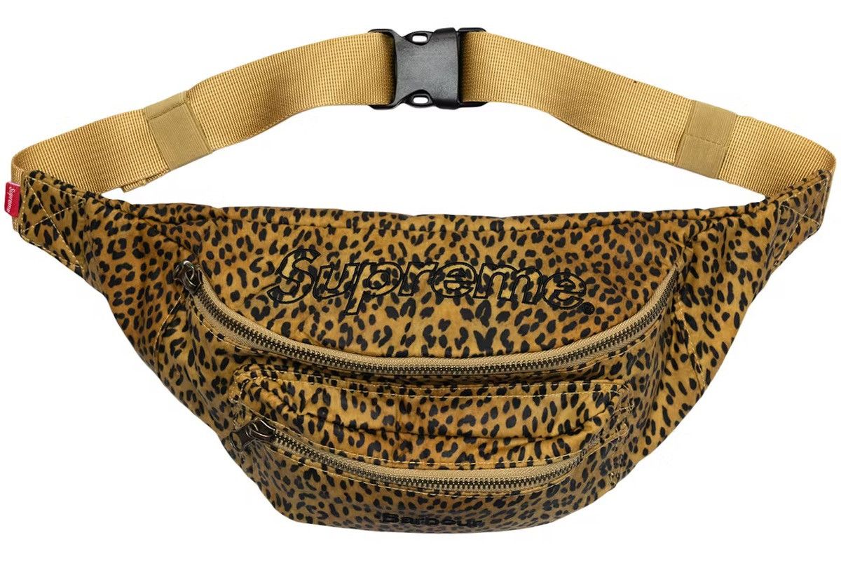Supreme Supreme Barbour Waxed Cotton Waist Bag Leopard Color-way Size ONE SIZE - 5 Thumbnail