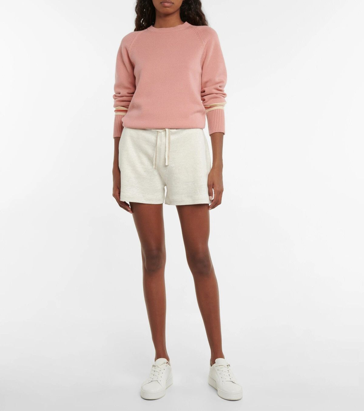 Loro Piana o1srvl11e0924 Princeton Linen Shorts in Off White Size 26" / US 2 / IT 38 - 2 Thumbnail