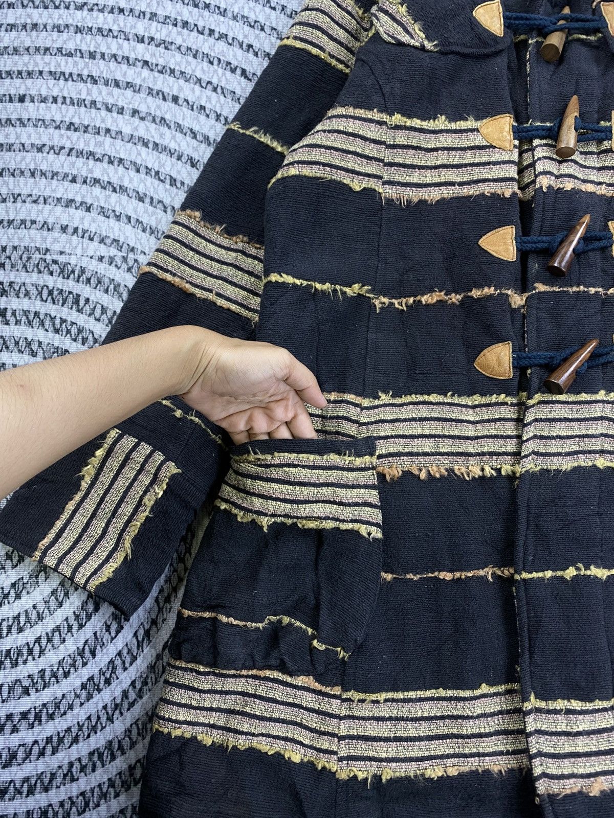 Native Vintage Titicaca Navajo Native Wool Duffle Hoodie Jacket Size US M / EU 48-50 / 2 - 8 Thumbnail