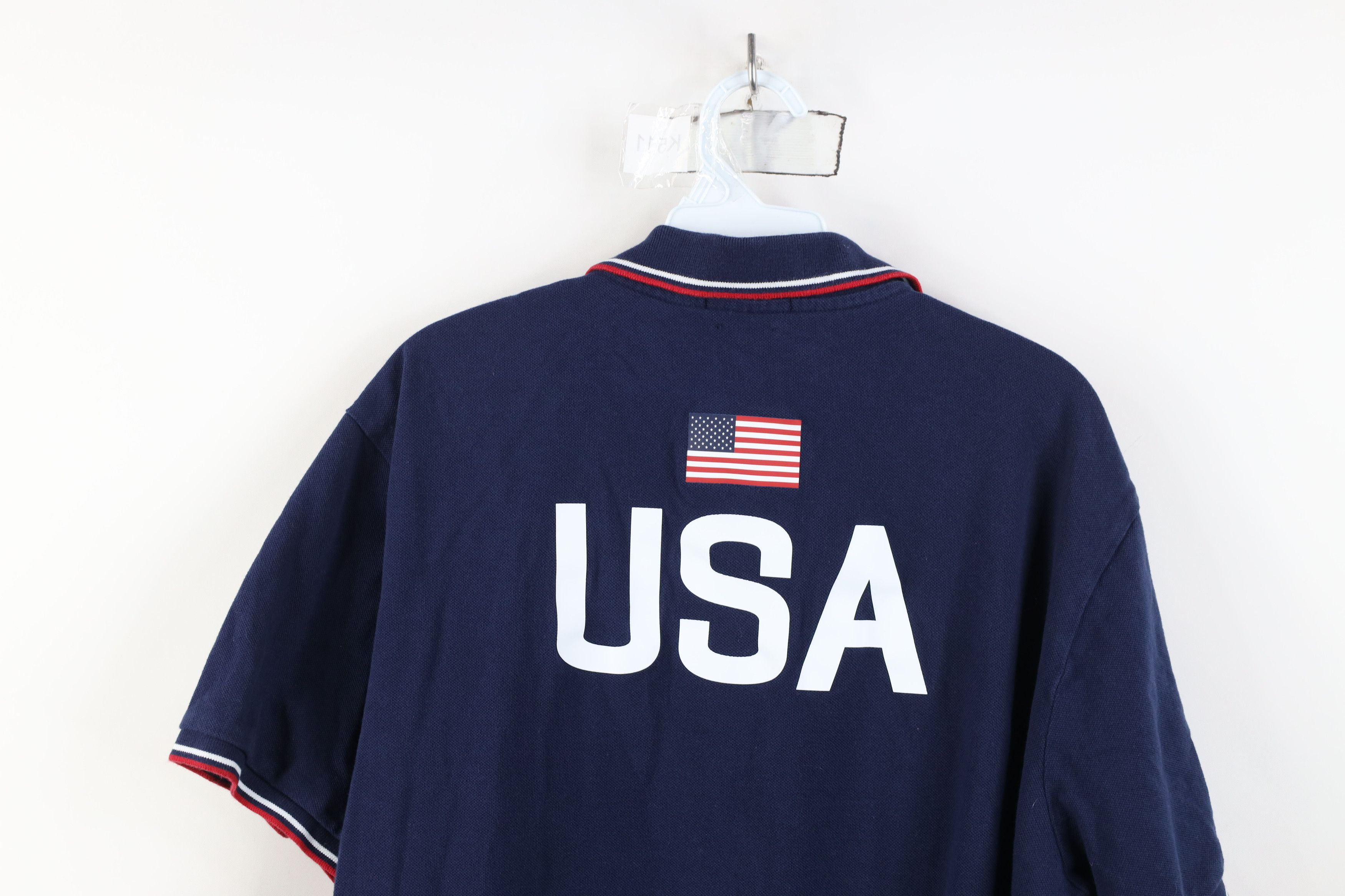Ralph Lauren Ralph Lauren Distressed 2016 Olympics Rio Brazil Polo Shirt Size US XXL / EU 58 / 5 - 14 Thumbnail