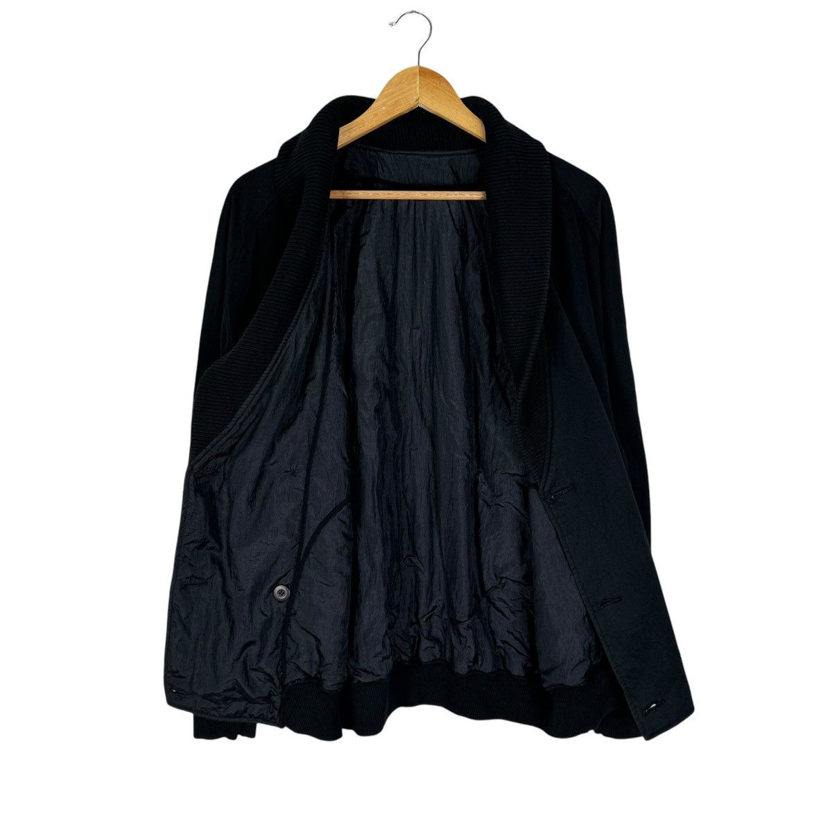 Issey Miyake 🔥MASTERPIECE!! 80s ISSEY MIYAKE SHAWL COLLAR STAFF JACKET Size US S / EU 44-46 / 1 - 8 Thumbnail