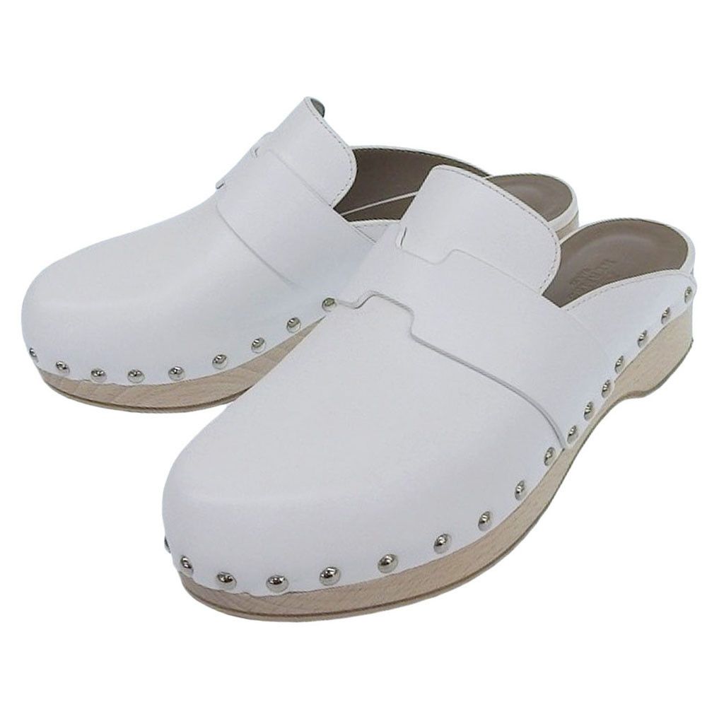 Hermes Hermes Hermes Calya Leather Mule Leather Shoes DUTY FREE for USA Size ONE SIZE - 1 Thumbnail